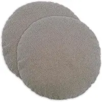 vidaXL Kussensloop 2 st HEERLEN Lichtgrijs Diam. 50 cm Bouclé