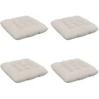 vidaXL Zitkussens VIANEN 4 st 100% Polyester Wit 45 x 45 x 12 cm