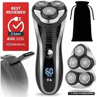 Sansbeauté 2-in-1 Scheerapparaat Mannen met Trimmer S1111 + 2 Extra Scheerkoppen - - Nat & Droog – Precisietrimmer - Elektrisch - Electric Shaver - Waterproof