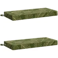 vidaXL Bankkussens SOEST 2 st 100% Polyester Blad Design