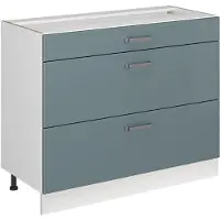 Vicco Keukenonderkast R-Line Blauw-grijs/Wit 100 cm zonder werkblad, Model 71527