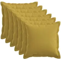 vidaXL Kussensloop 6 st HOUTEN Lichtgroen 35 x 35 cm Faux Linnen