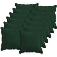vidaXL Kussen met kussen HOUTEN 12 st Donkergroen Faux Linnen