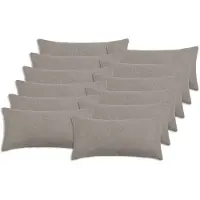 vidaXL Kussensloop 12 st HEERLEN Lichtgrijs 40 x 80 cm Bouclé