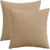 vidaXL Kussensloop 2 st HEERLEN Bruin 30 x 30 cm corduroy