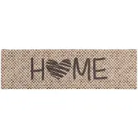 vidaXL Keuken Tapijt Beige Home 300 x 60 cm 100% Polyamide Wasbaar