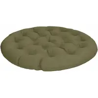 vidaXL Papasan Stoel Kussen VIANEN 100% Polyester Olijfgroen