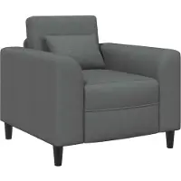 vidaXL Fauteuil Donkergrijs Stof