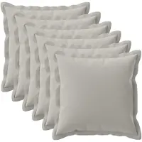vidaXL Kussensloop 6 st HOUTEN Grijs 60 x 60 cm Polyester