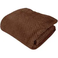 Darymex Jacquard Microvezel Deken AMORRO – 150x200 cm – Melkchocolade – Zacht & Lichtgewicht – Plaid voor Bank & Bed – 240 g/m²