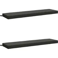 vidaXL Bankkussens SOEST 2 st 100% Polyester Antraciet 140 x 40 x 8 cm