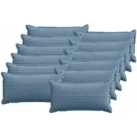 vidaXL Kussensloop 12 st HOUTEN Blauw 40 x 80 cm corduroy
