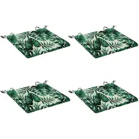 vidaXL Zitkussens SOEST 4 st 100% Polyester Bladpatroon 40 x 40 x 3 cm