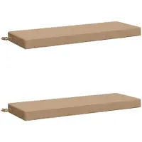 vidaXL Bankkussens SOEST 2 st 100% Polyester Zand 110 x 40 x 8 cm