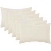 vidaXL Kussensloop 6 st HEERLEN Crèmekleurig 50 x 75 cm Bouclé