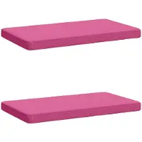 vidaXL 2-delige Bankkussens VUGHT 2 st 100% Polyester Roze