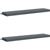 vidaXL Bankkussens SOEST 2 st 100% Polyester Blauw 180 x 40 x 8 cm