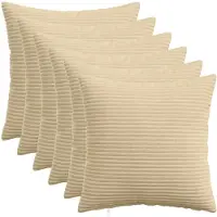 vidaXL Kussensloop 6 st HEERLEN Grijs Groen 30 x 30 cm corduroy