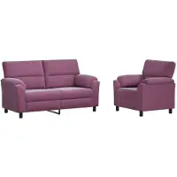 vidaXL Bankstel 2 pcs Paars fluweel