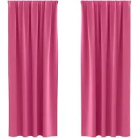vidaXL Blackout Gordijnen met Ringen 2 st Felroze 225 x 140 cm