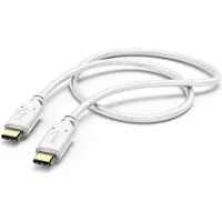 Hama 00201592 USB-laadkabel USB 2.0 USB-C stekker, USB-C stekker 1.50 m Wit Vergulde steekcontacten