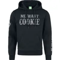 Sesame Street Trui met capuchon - Krümelmonster - Cookie - S tot XXL - voor Mannen - zwart | Maat XXL