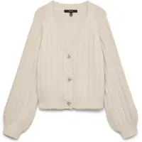 Vero Moda Gebreid vest 'VMSALLY' lichtbeige