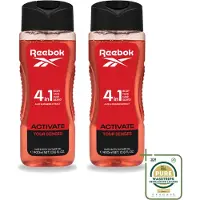 Reebok 2 x - Activate Your Senses - Douchegel - 4 in 1 - 400 ml - Wasstrips - Douchegel 4 In 1 - Douchegeur - Scheerschuim - Lichaam Verzorging - Gezicht Verzorging