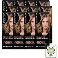 Syoss 12 x - Coloration 7-6 Middenblond - Haarverf - Grijsdekking - Vermindert Haarbreuk - Wasstrips - Haarverf - Permanente Haarkleuring - Grijsdekking - Keratine - Haarkleur