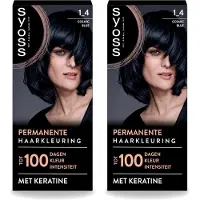 Syoss 2 x - Coloration 1-4 Cosmic Blue - Haarverf - Grijsdekking - Vermindert Haarbreuk - Voordeelverpakking - 2 stuks