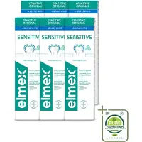 Elmex 6 x - Tandpasta - Gentle White - Triple Protection - 75 ml - Grootverpakking - Vaatwasstrips - Tandpasta - Mondhygiëne - Tanden Witte - Tanden Beschermen - Tandvlees Beschermen