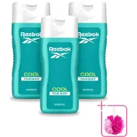 Reebok 3 x - Cool Your Body - Douchegel - 400 ml - Bulkverpakking - Douchegel - Douchemop - Menthol