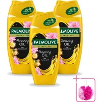 Palmolive 3 x - Thermal Spa - Douchegel - Pampering Oil - Macadamia - 250 ml - Bulkverpakking - Douchegel - Douchemop - Spa ervaring