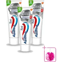 Aquafresh 3 x - Tandpasta - Tandsteen Controle - Beschermt Tegen Tandsteen - 75 ml - Bulkverpakking - Tandpasta - Douchemop - Tandsteen