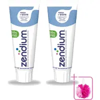 Zendium 2 x - Tandpasta - Fresh+ White - 75 ml - Bulkverpakking - Tandpasta - Douchemop - Frisse adem