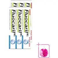 FLUOCARIL 6 x - Tandpasta - Met Fluoride - 75 ml - Bulkverpakking - Fluoride tandpasta - Douchemop - Tanden beschermen