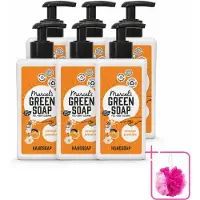 Marcel's Green Soap 6 x - Handzeep - Sinaasappel & Jasmijn - Zachte verzorging - 250 ml - Bulkverpakking - Handzeep sinaasappel jasmijn - Douchemop - Natuurlijke handzeep