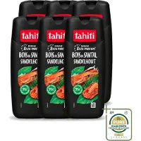 Tahiti 6 x – Douchegel – Sandelhout - 315 ml - Wasstrips - Douchegel - Sandelhout - Ontspanning - Natuurlijke Geur - Huidverzorging