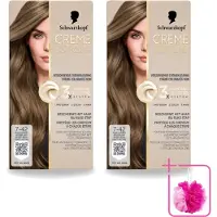 Schwarzkopf 2 x - Haarkleuring - Creme Supreme 7-42 - Nude Donker Beigeblond - 245g - Bulkverpakking - Haarkleur - Douchemop - Haarkleuring