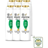 Pantene 6 x - Shampoo - Glad & Zijdezacht - Voedt en Versterkt - Voor Pluizig Haar - 225 ml - Wasstrips - Pluis - Droog Haar - Zijdezacht Haar - Haar Verzorging - Haar Voeding