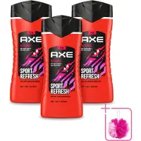 Axe 3 x – Douchegel – Sport Refresh – 250 ml - Bulkverpakking - Douchegel sport - Douchemop - Verfrissende douchegel