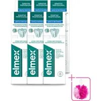 Elmex 6 x - Tandpasta - Sensitive Professional - Gentle Whitening - 75 ml - Bulkverpakking - Gevoelige tanden - Douchemop - Tandpasta