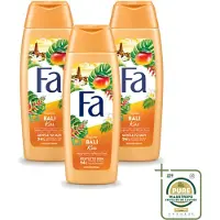 Fa 3 x – Douchegel – Bali Kiss – 250 ml - Wasstrips - Douchegel - Mango - Vanillebloesem - Tropisch - Vegan