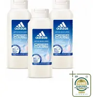 Adidas 3 x – Douchegel – Active Skin & Mind Deep Care – 250 ml - Wasstrips - Douchegel Sport - Huid Verzorging - Hydraatatie Na Training - Gevoelige Huid - Vegan Douchegel