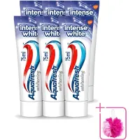 Aquafresh 6 x - Tandpasta - Intense White - Wittere Tanden - 75 ml - Bulkverpakking - Tandpasta - Douchemop - Witte tanden