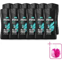 Axe 12 x - 3-in-1 Douchegel - Apollo - Sage & Cedarwood - 250 ml - Bulkverpakking - Douchegel - Douchemop - Mannelijke geur