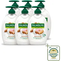 Palmolive 6 x - Handzeep - Met Pomp - Almond Milk - 500ml - Wasstrips - Handzeep - Melk En Amandel - Zeepvrij - Hydraterend - Natuurlijke Handzeep