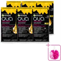 Garnier 6 x Olia 1 - Permanente haarkleuring - Zwart - Zonder ammonia - Voordeelpakket - 6 stuks