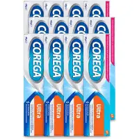 Corega 12 x Ultra Kleefcrème - Krachtig Houvast & Bescherming - Met Verfrissende Mintsmaak - 40g - Voordeelverpakking - 12 stuks