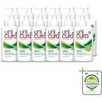 Unicura 12 x - Vloeibare Zeep Ultra - Verzorgend - 250 ml Pomp - Grootverpakking - Vaatwasstrips - Handzeep - Antibacteriële Handzeep - Hygiëne - Handverzorging - Natuurlijke Handzeep